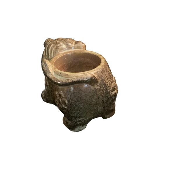 Lion Ceramic Votive Candle Holder Mini Planter a Price Import Japan 4" x 2.5" - Picture 2 of 9